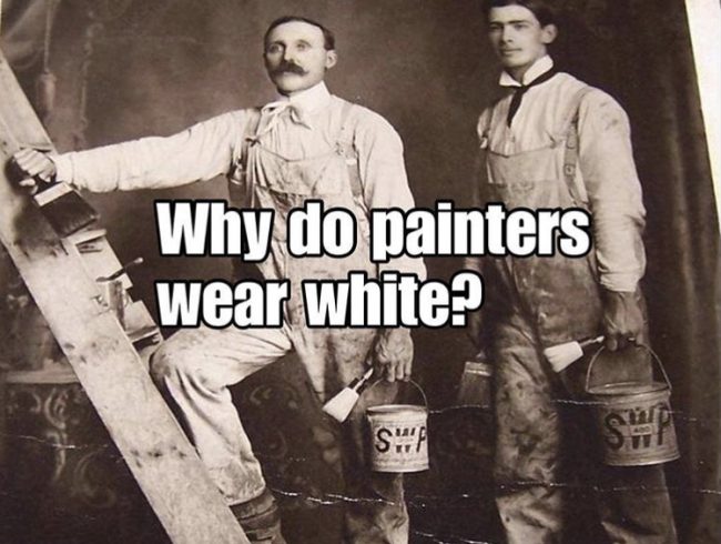 white painter pants